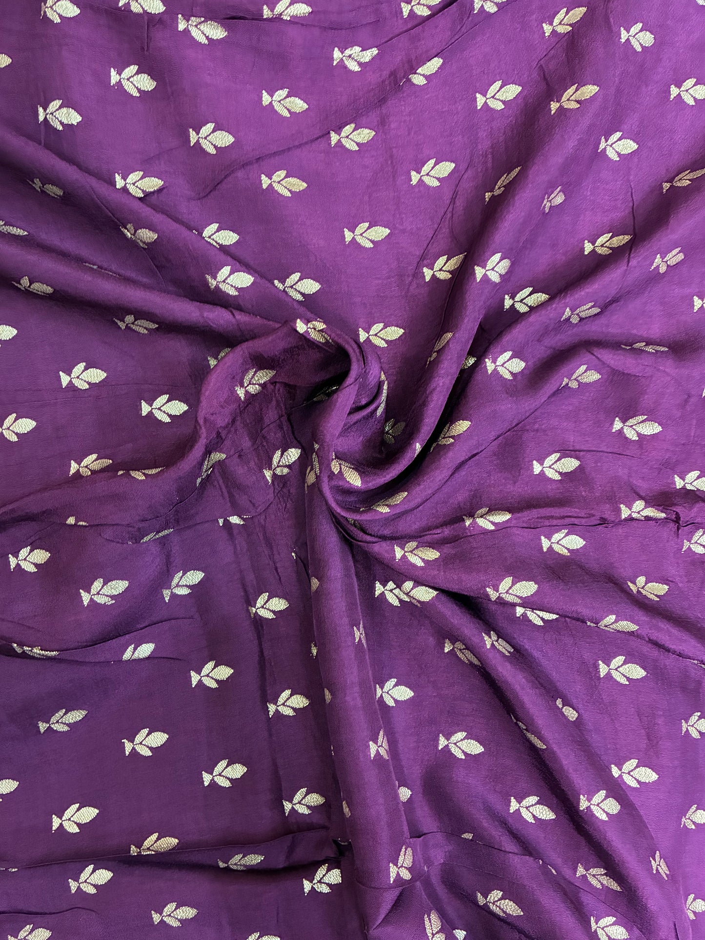 Mauve Striped Chiffon Saree