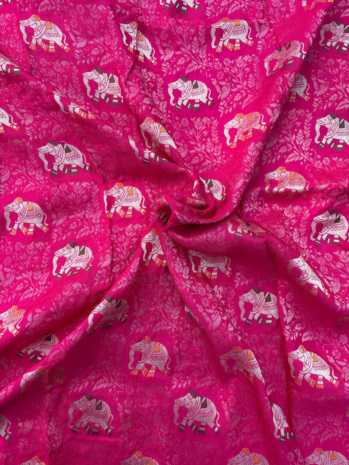 Purple Checkered Butti Chinon Saree