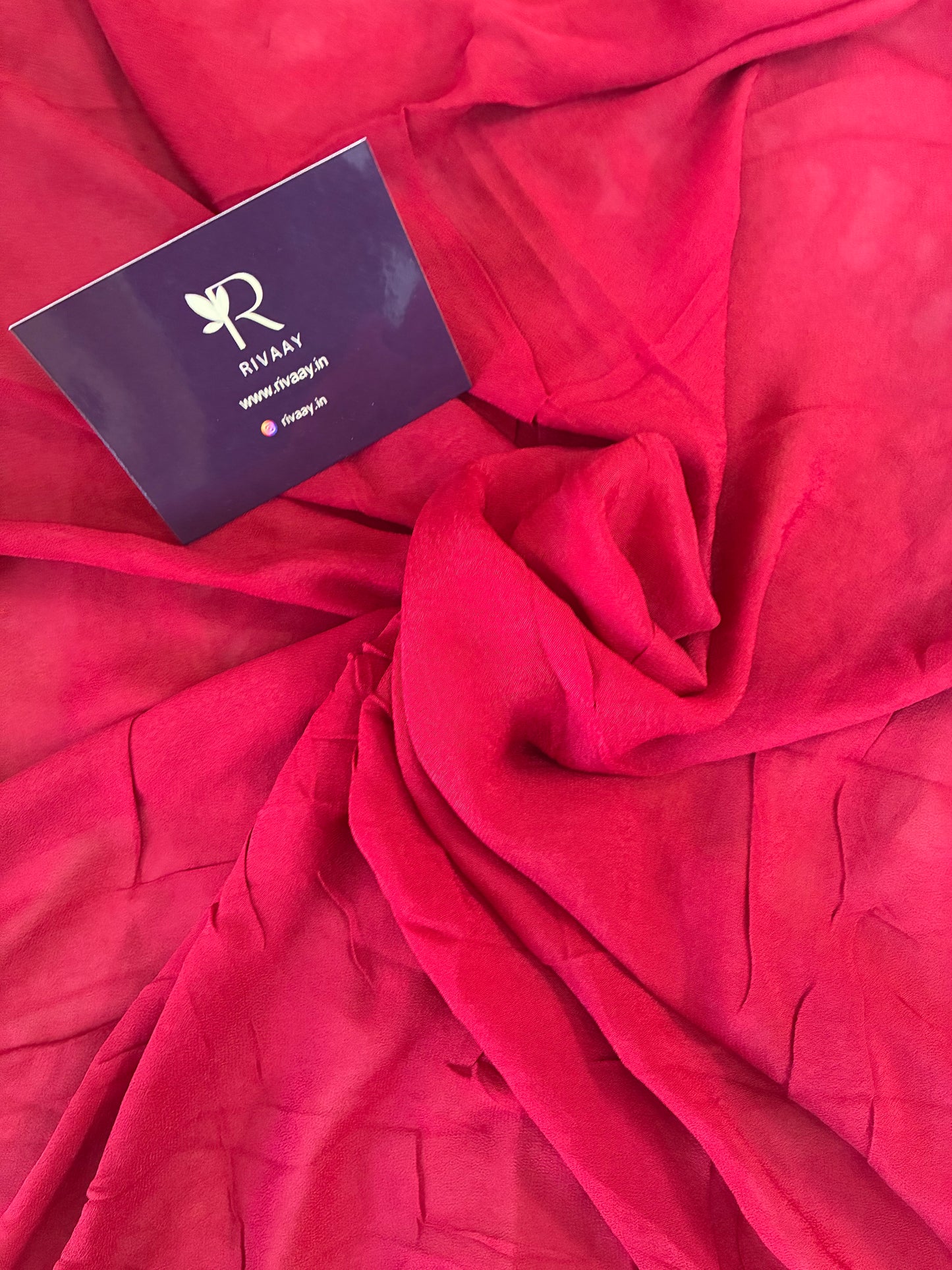 Maroon Striped Chiffon Saree