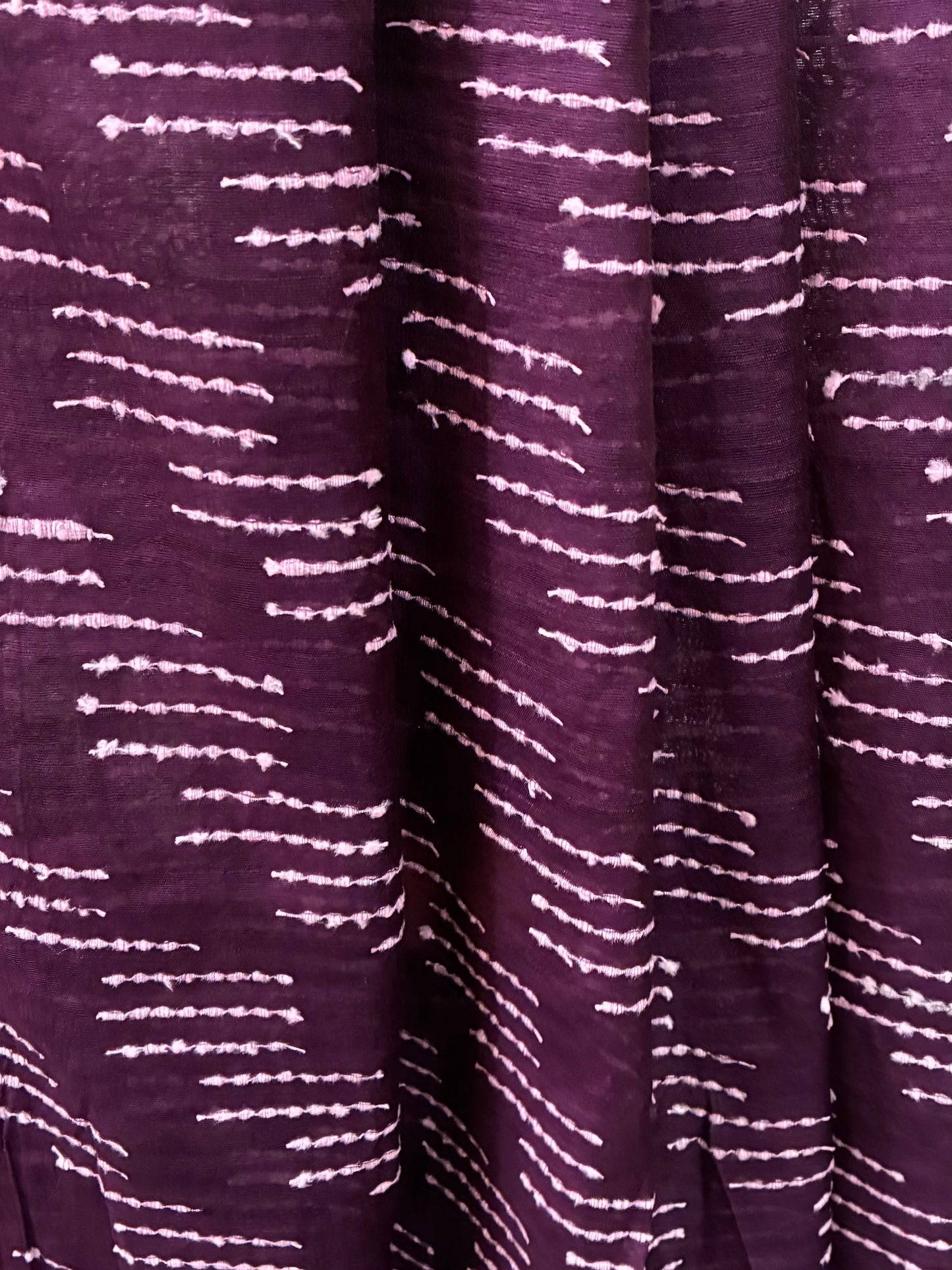 Purple Green Chanderi Cotton
