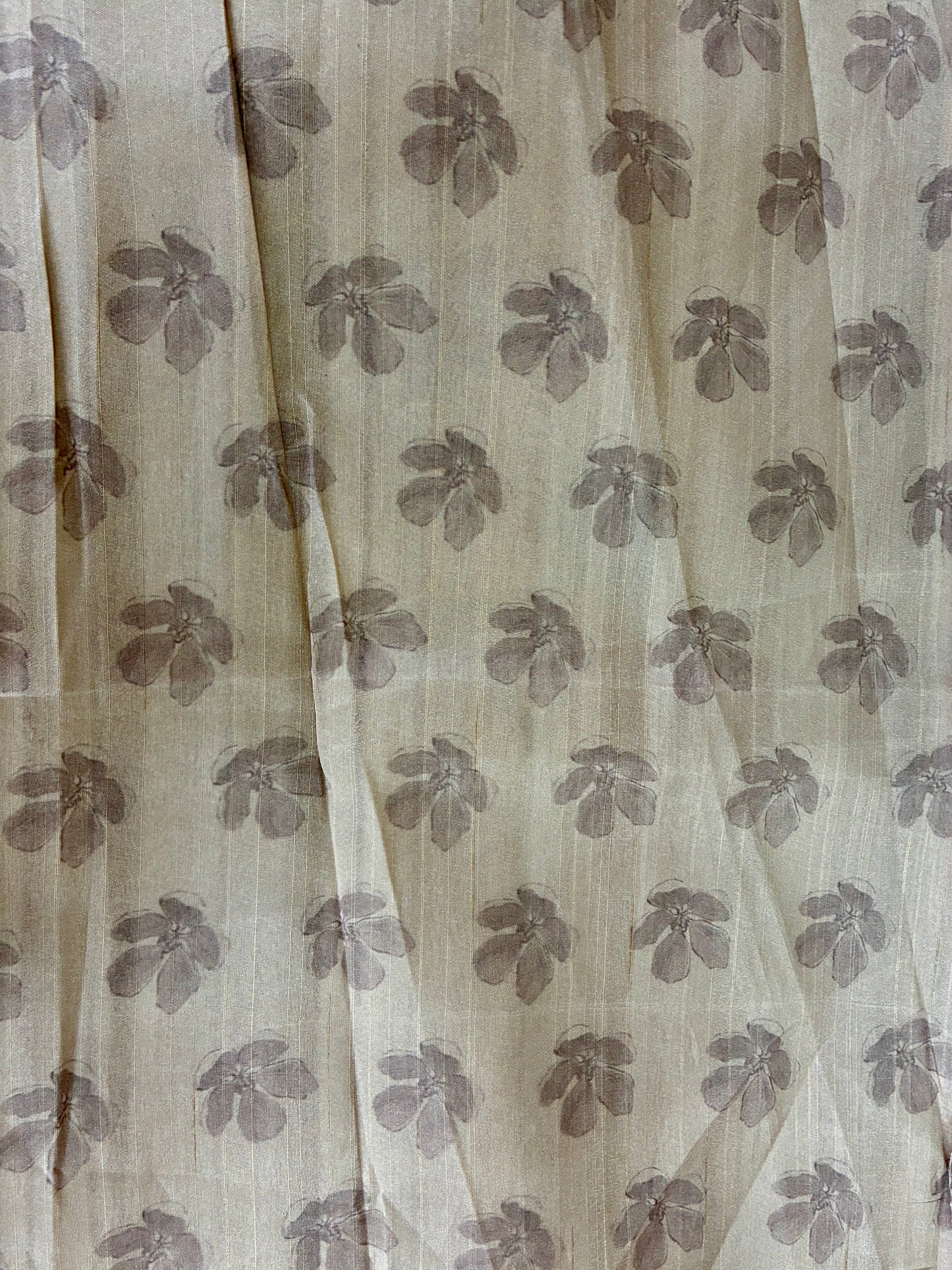 Beige Bird Printed Art Silk Saree